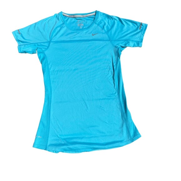 Nike Running Dri Fit Shirt Womens Short Sleeve Lightweight Stretch Extra Small - Picture 1 of 11